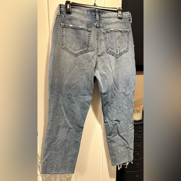 L'AGENCE Adele Distressed Straight-Leg Jeans